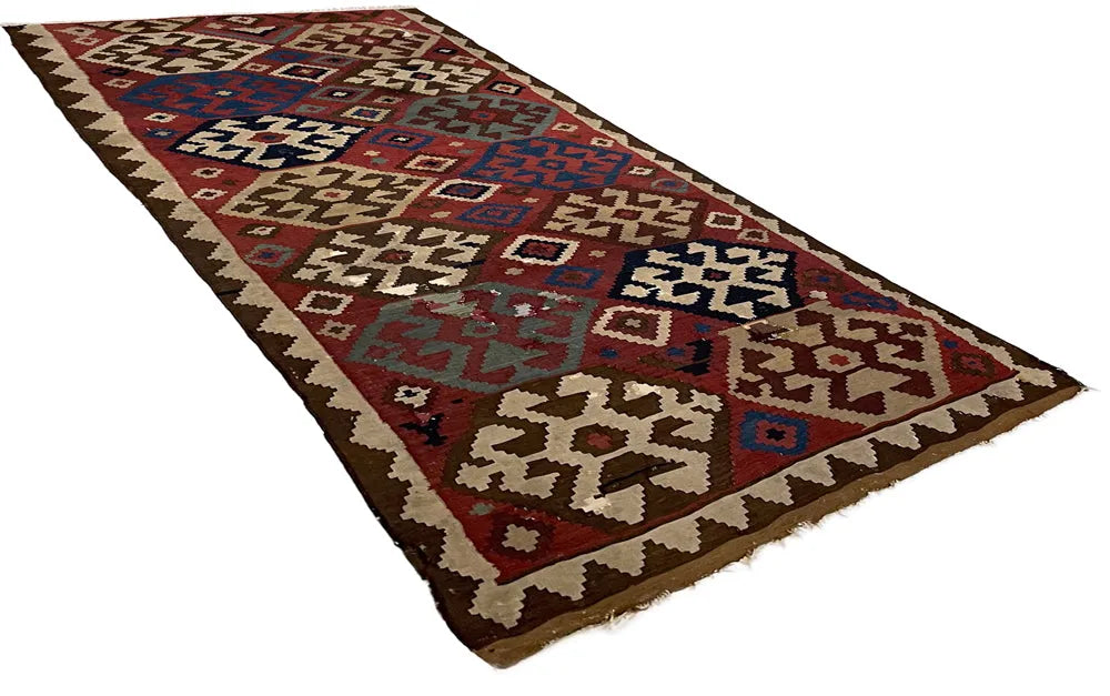 5'1"x9'11" Shahsavan Hand Knotted