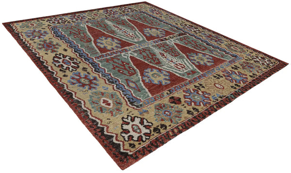 5'2"x6'2" Erzurum Hand Knotted