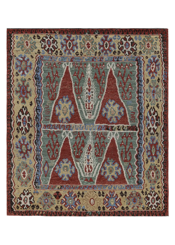 5'2"x6'2" Erzurum Hand Knotted