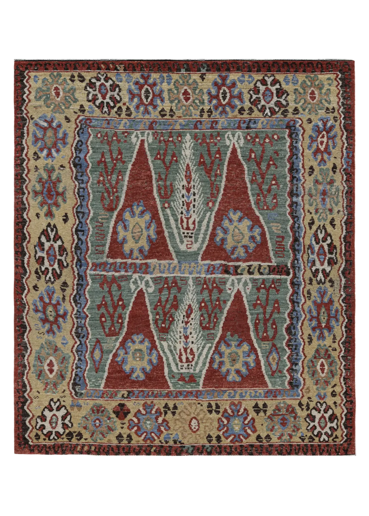 5'2"x6'2" Erzurum Hand Knotted