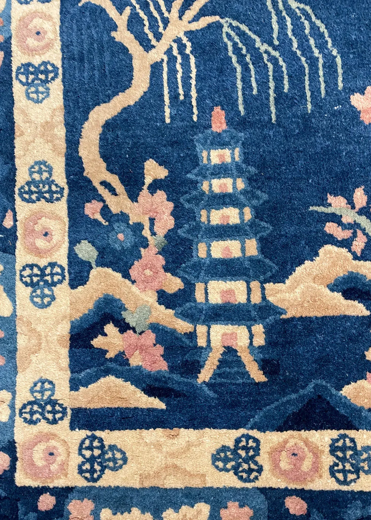 5'2"x7'11" Ningxia Pictorial Hand Knotted