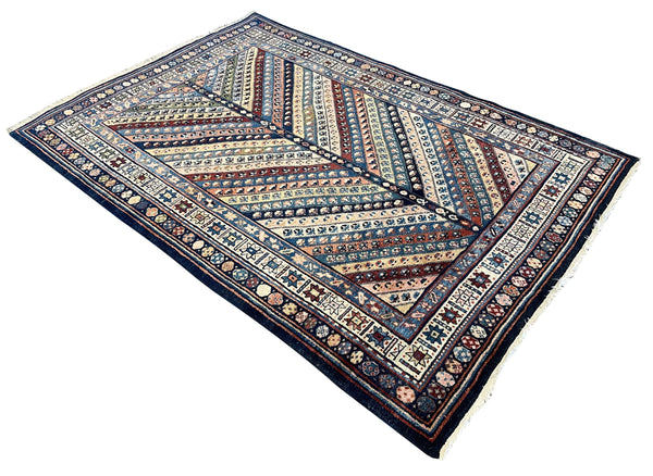 5'2"x7'5" Shah Saven Hand Knotted