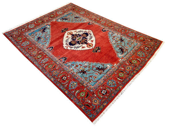 5'3"x6'11" Heriz Hand Knotted