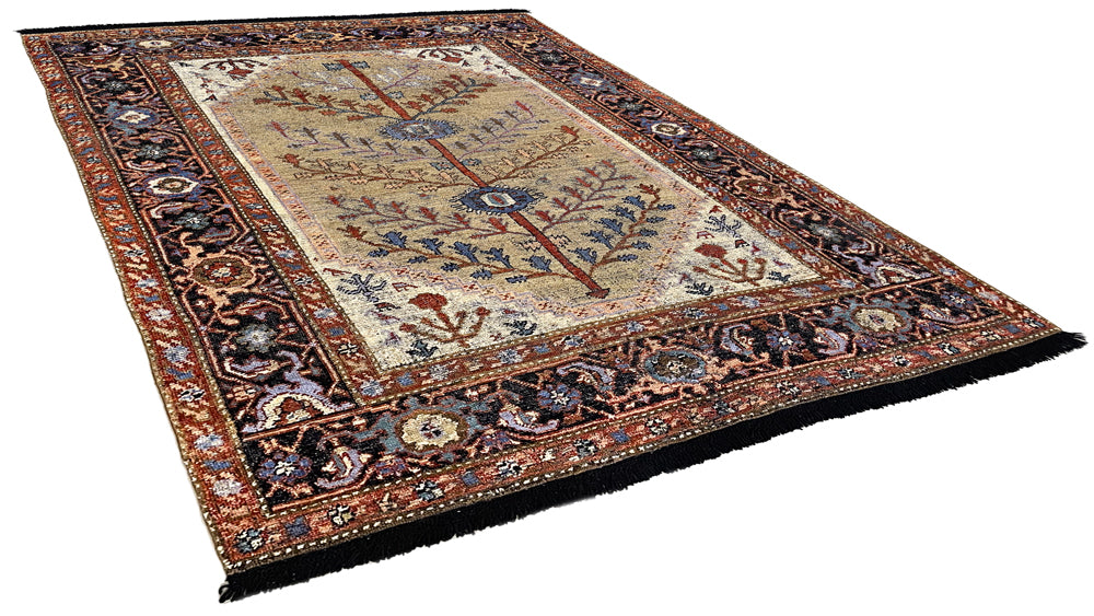 5'3"x7'1" Burano Bakshiesh Hand Knotted