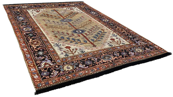 5'3"x7'1" Burano Bakshiesh Hand Knotted