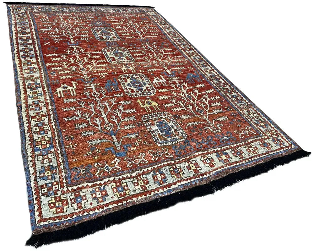 5'3"x7'2"' Burano Kazak (s) Hand Knotted