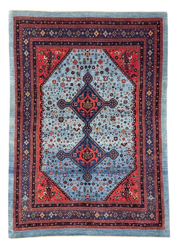 5'3"x7'5" Qashqai Hand Knotted