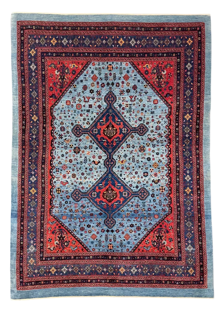 5'3"x7'5" Qashqai Hand Knotted