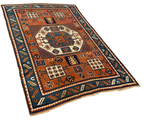 5'5"x7'5" Karachov Kazak Hand Knotted