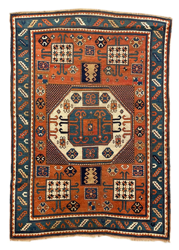 5'5"x7'5" Karachov Kazak Hand Knotted