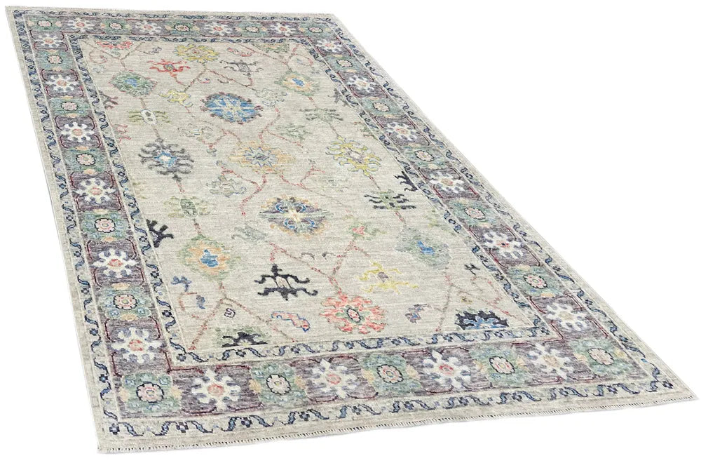 5'5"x7'9" Oushak Hand Knotted