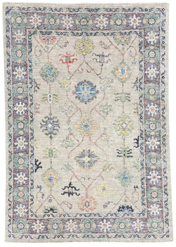 5'5"x7'9" Oushak Hand Knotted