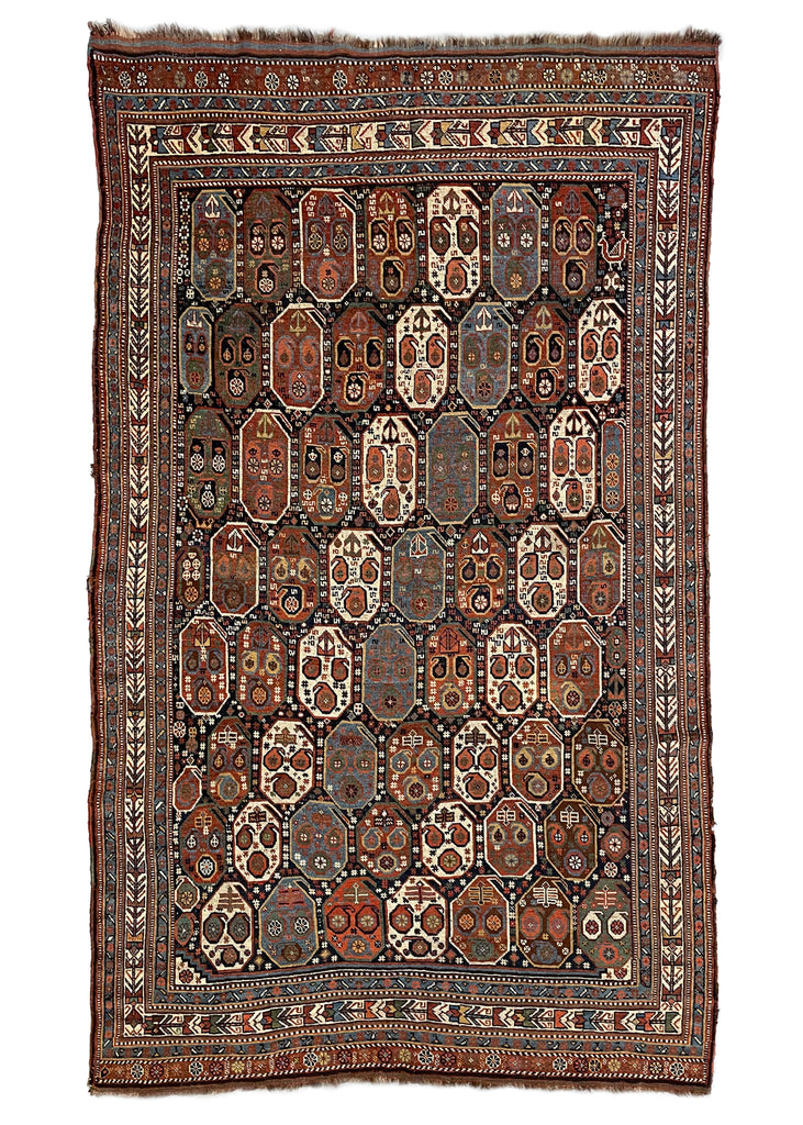 5'5"x9'3" Khamseh Hand Knotted