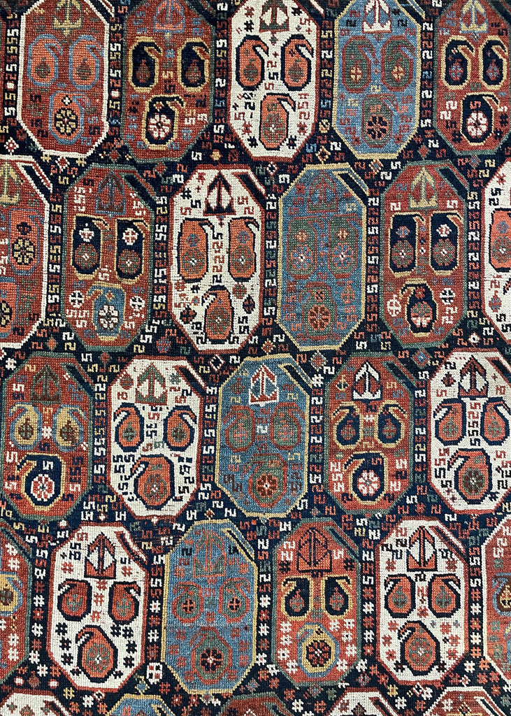 5'5"x9'3" Khamseh Hand Knotted