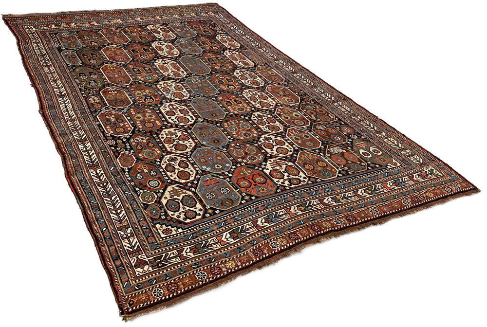 5'5"x9'3" Khamseh Hand Knotted