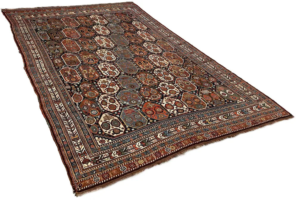 5'5"x9'3" Khamseh Hand Knotted