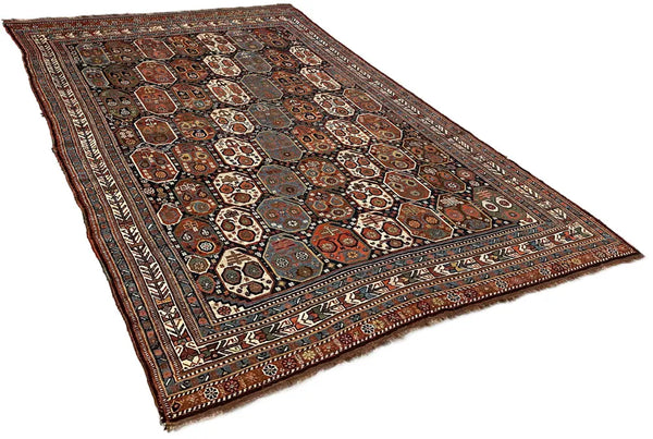 5'5"x9'3" Khamseh Hand Knotted