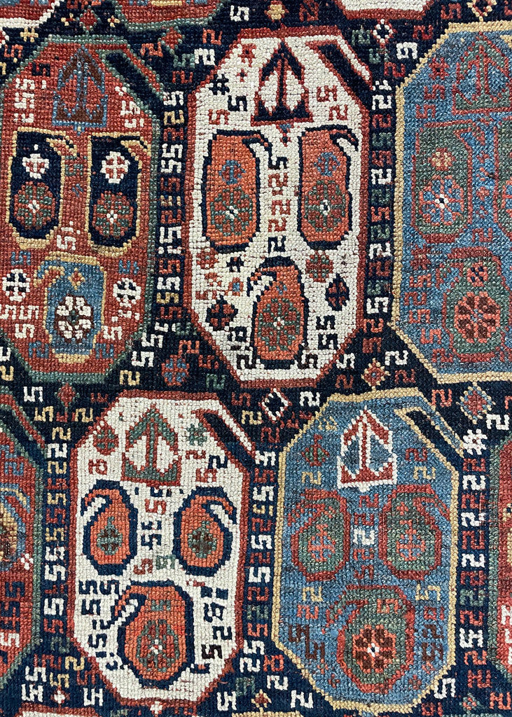 5'5"x9'3" Khamseh Hand Knotted