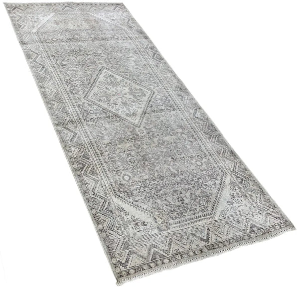 5'x10'2" Hamadan "Distressed" Hand Knotted