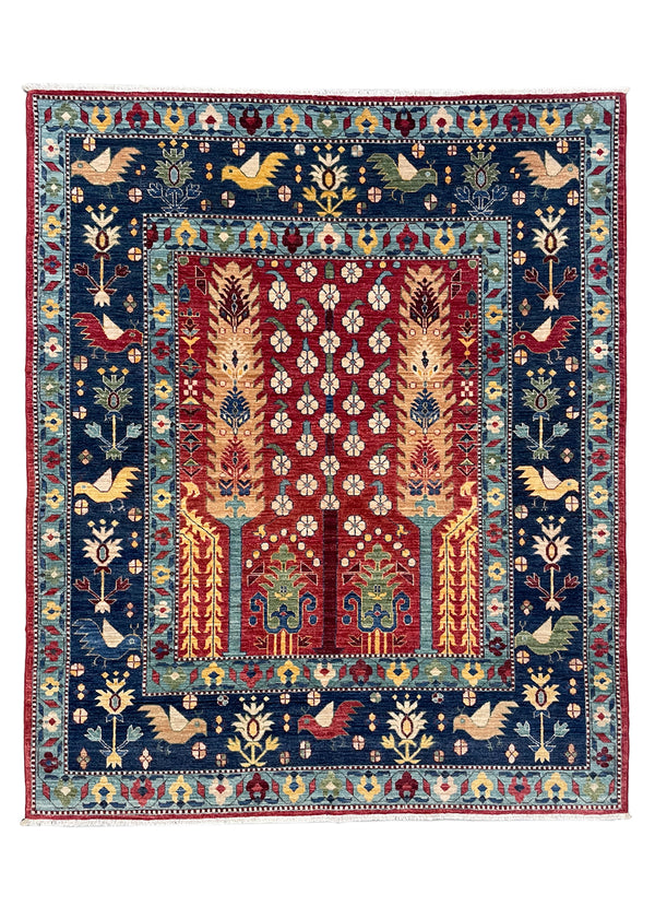 5'x6' Khamseh Hand Knotted