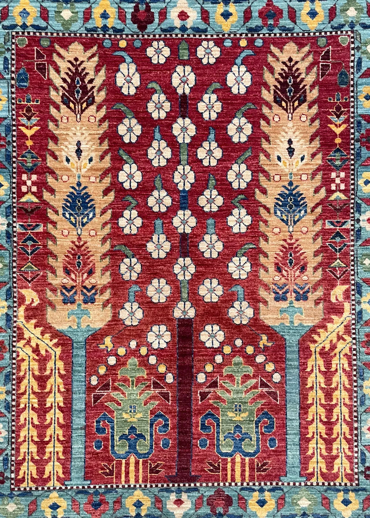 5'x6' Khamseh Hand Knotted