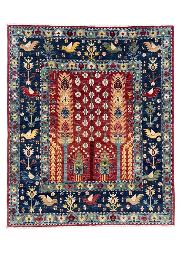 5'x6' Khamseh Hand Knotted