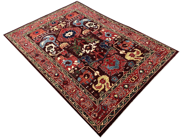 5x7 Afghan-Khorjeen Hand Knotted