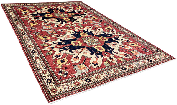 5'x7' Aspen Eagle Kazak Hand Knotted
