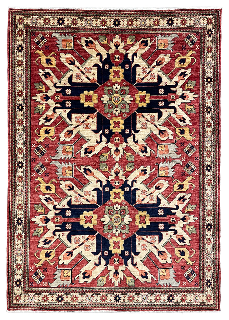 5'x7' Aspen Eagle Kazak Hand Knotted