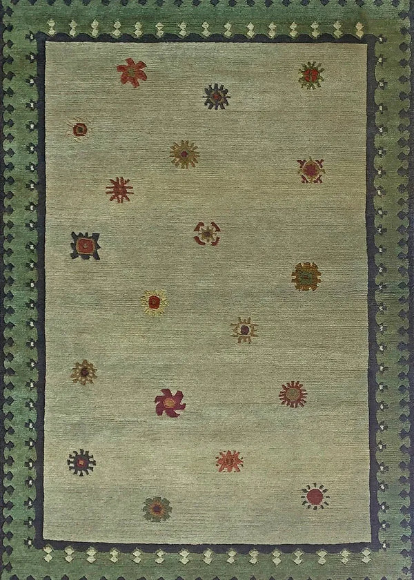 5x7 Sol Sage (s) Hand Knotted