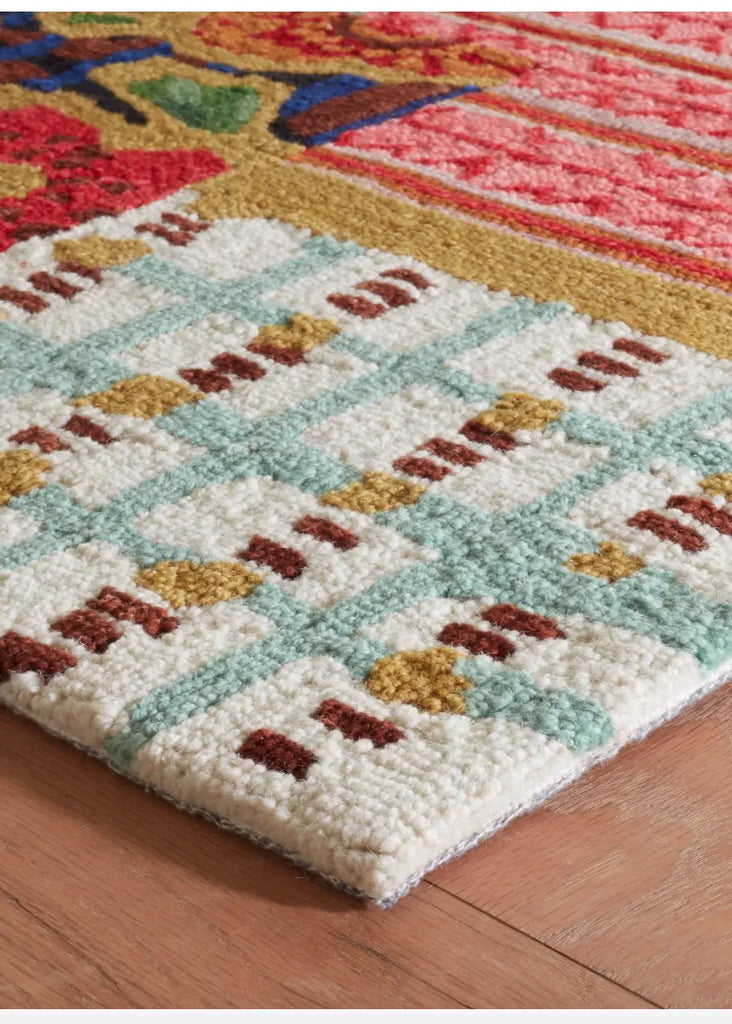 5x8 Elm Patchwork (s) hand hooked