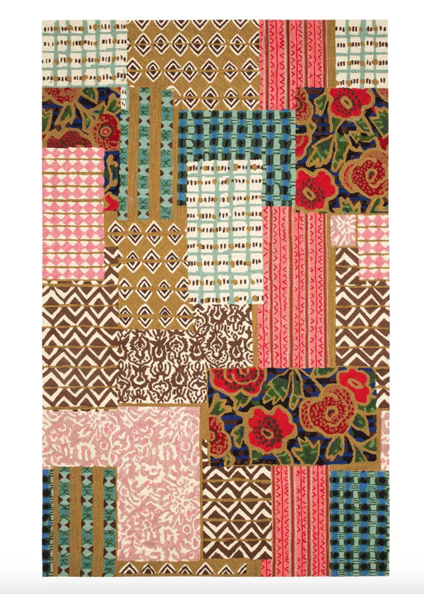 5x8 Elm Patchwork (s) hand hooked
