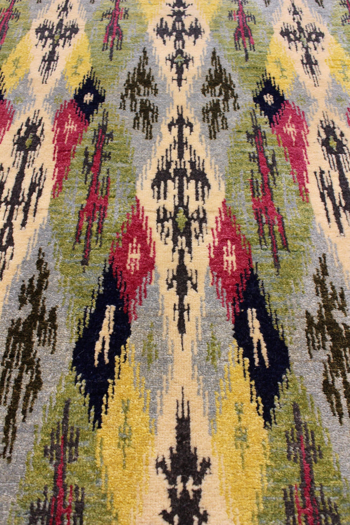 5x8 Ikat Hand Knotted