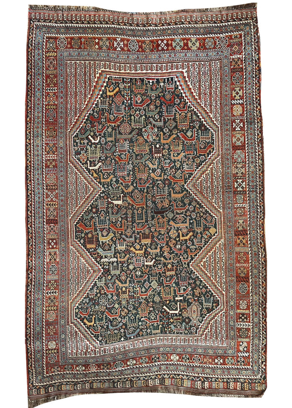 5x8 Khamseh Confederacy Hand Knotted