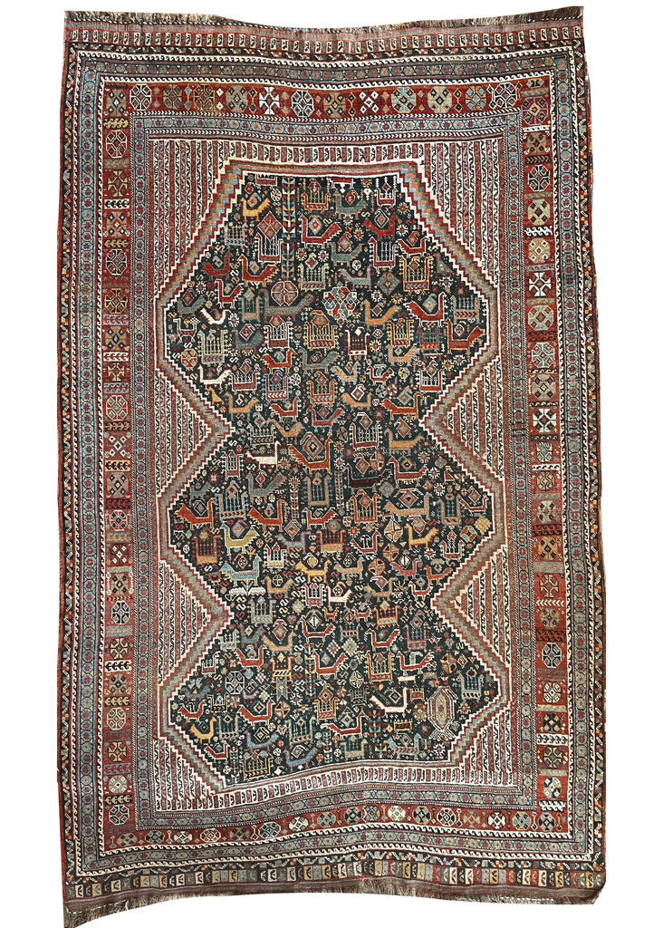 5x8 Khamseh Confederacy Hand Knotted