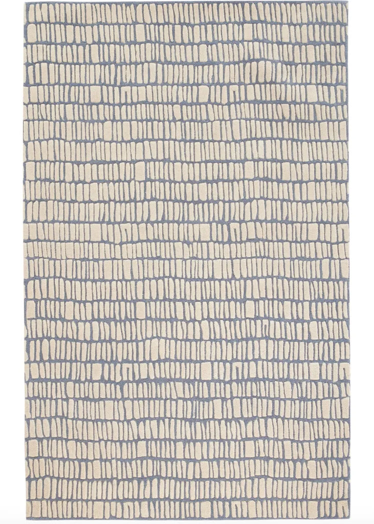 5x8 Roark Pewter Blue (s) hand hooked