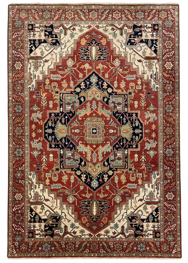 6'1"x8'9" Khanna Collection Hand Knotted