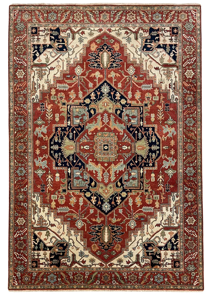 6'1"x8'9" Khanna Collection Hand Knotted
