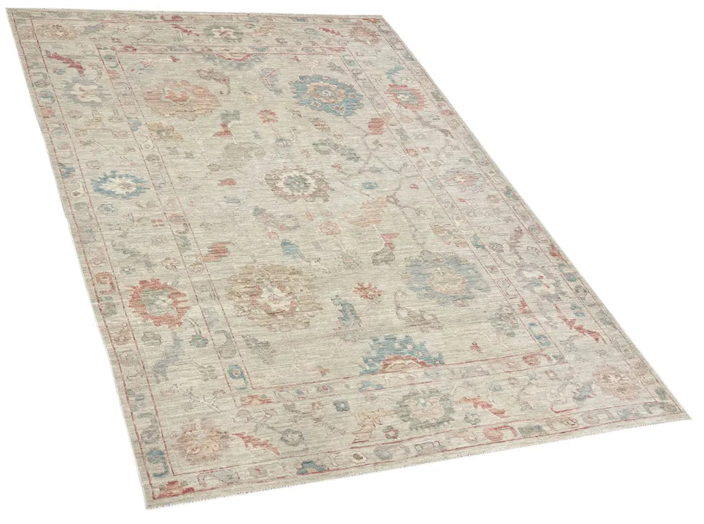 6'1"x9'2" Oushak Hand Knotted