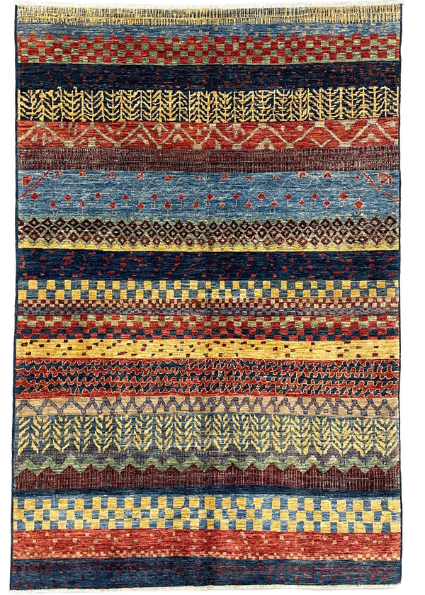 6'1"x9' Gabbeh Hand Knotted