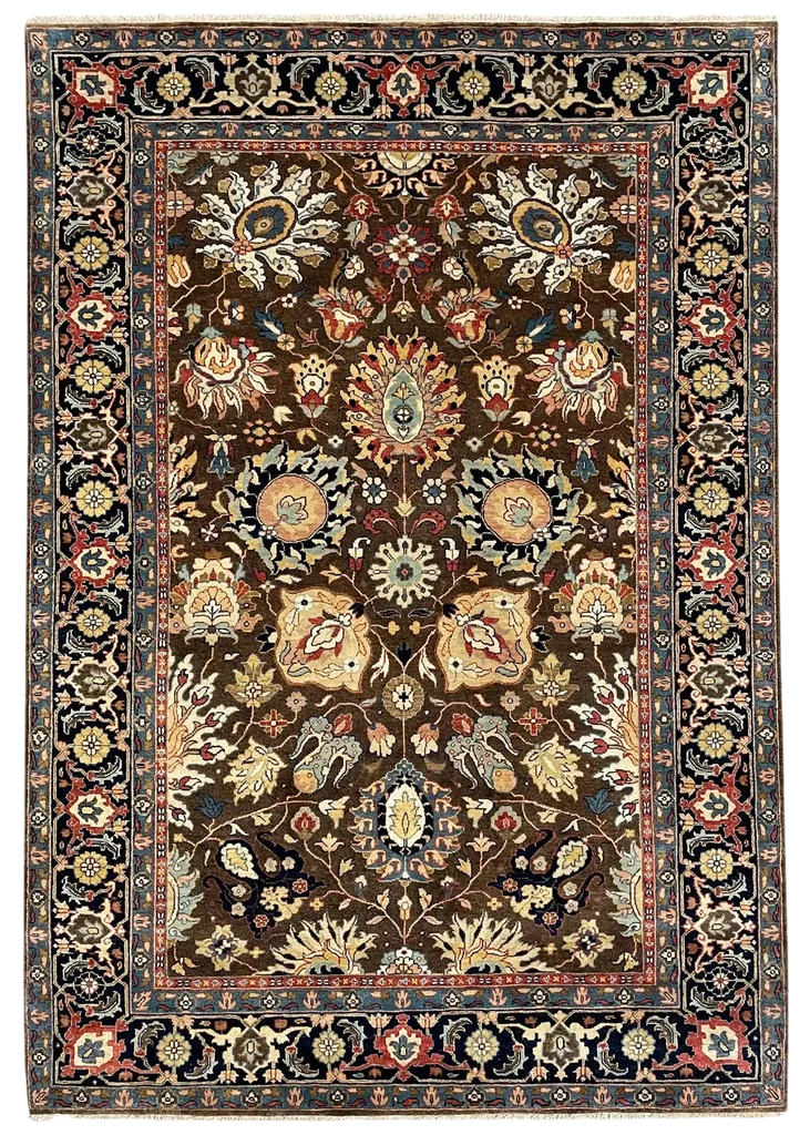 6'2"x8'11" Tabriz Hand Knotted
