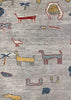 6'2"x8'5" Animal Gabbeh Hand Knotted