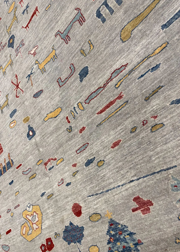 6'2"x8'5" Animal Gabbeh Hand Knotted