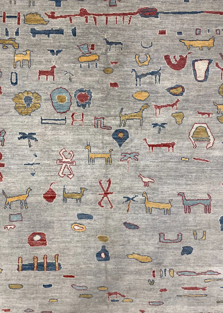 6'2"x8'5" Animal Gabbeh Hand Knotted