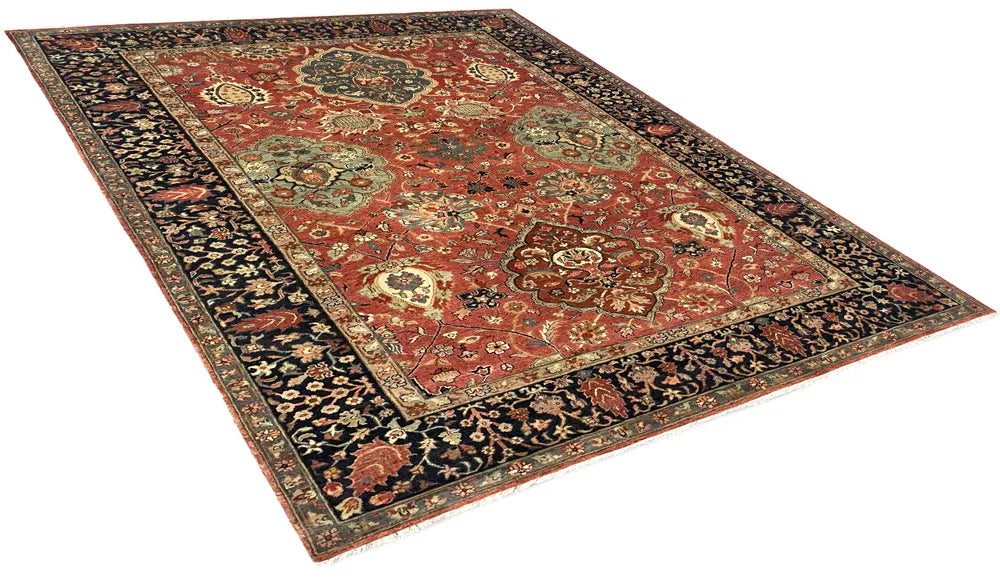 6'2"x9'3" Kermanshah Hand Knotted