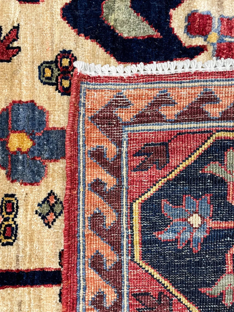 6'3"x9'2" Sauj Boulag Hand Knotted