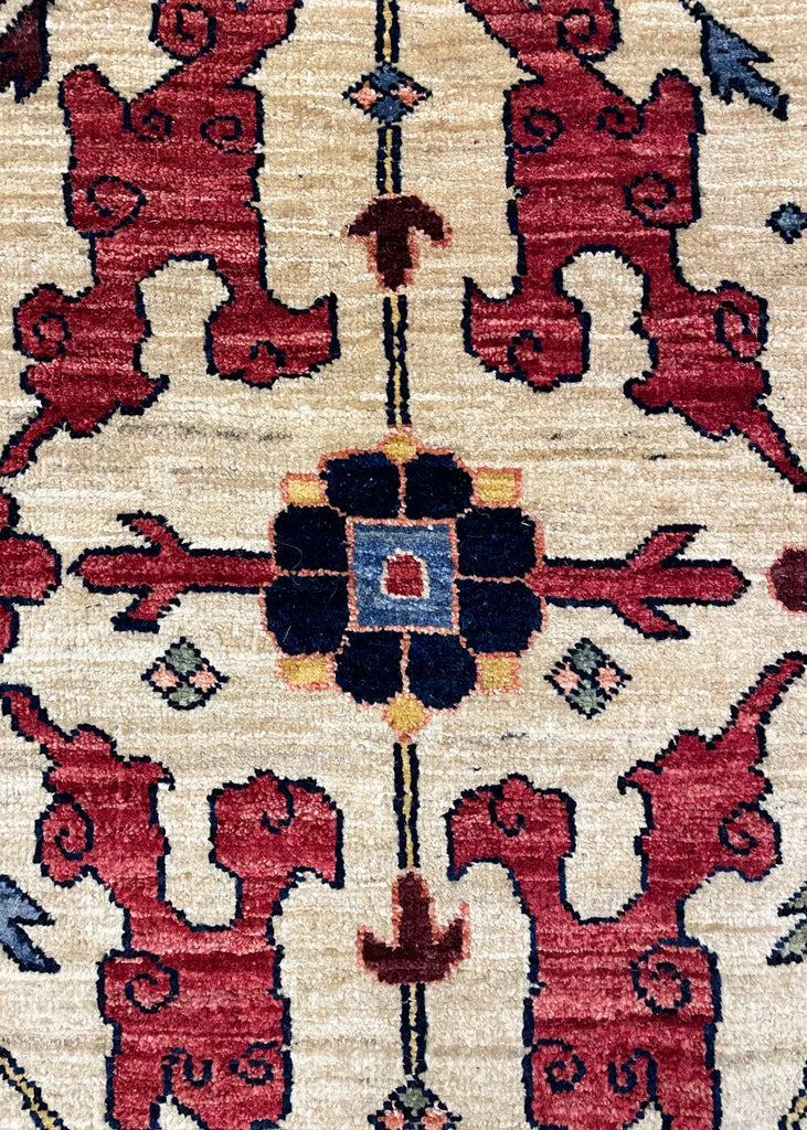 6'3"x9'2" Sauj Boulag Hand Knotted