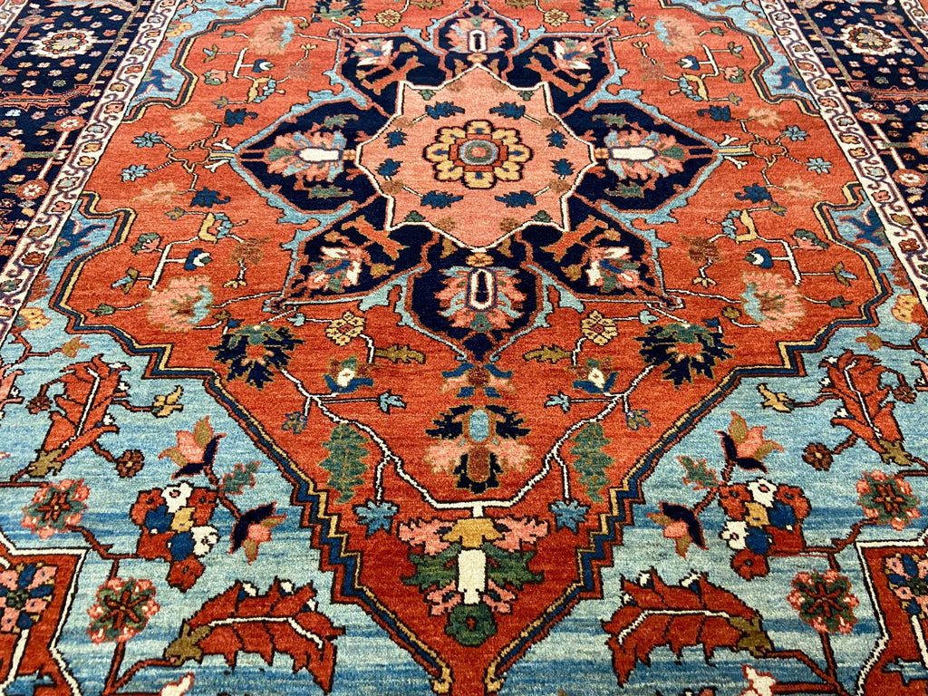 6'6"x8'5" Heriz Hand Knotted