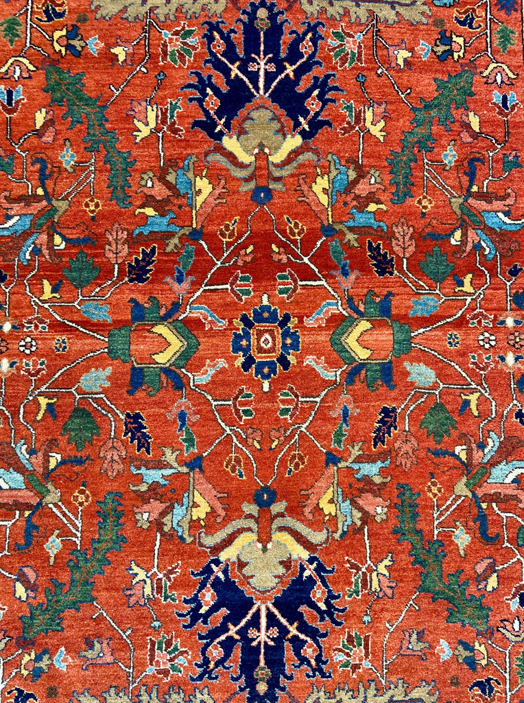 6'6"x9'6" Heriz Hand Knotted