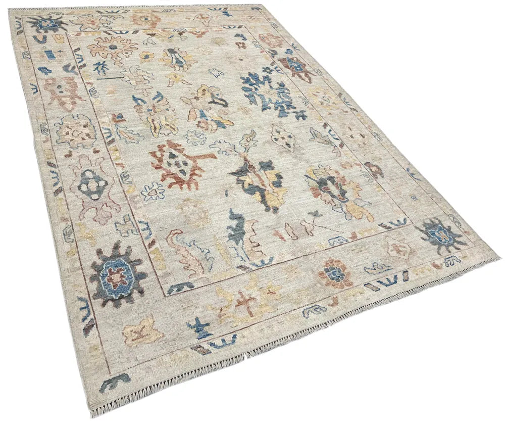 6'x8'11" Oushak Hand Knotted